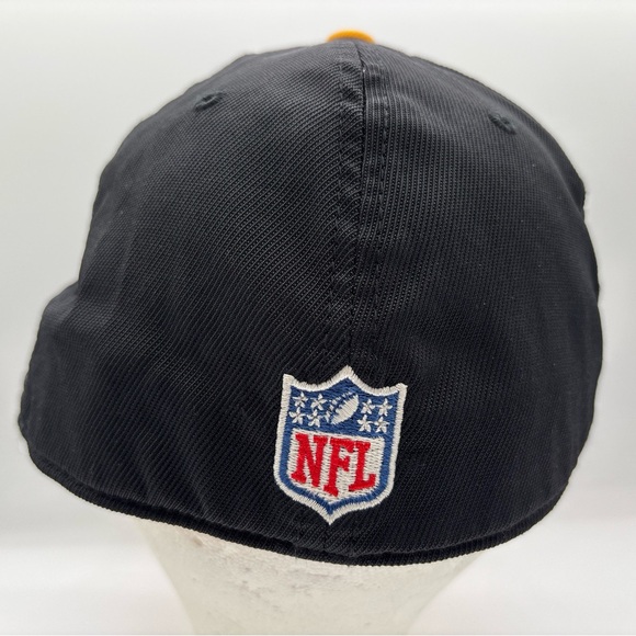 Pittsburgh Steelers NFL Reebok Black/Yellow Onfield Large/XL Flex Fit Fitted Hat - Picture 7 of 15